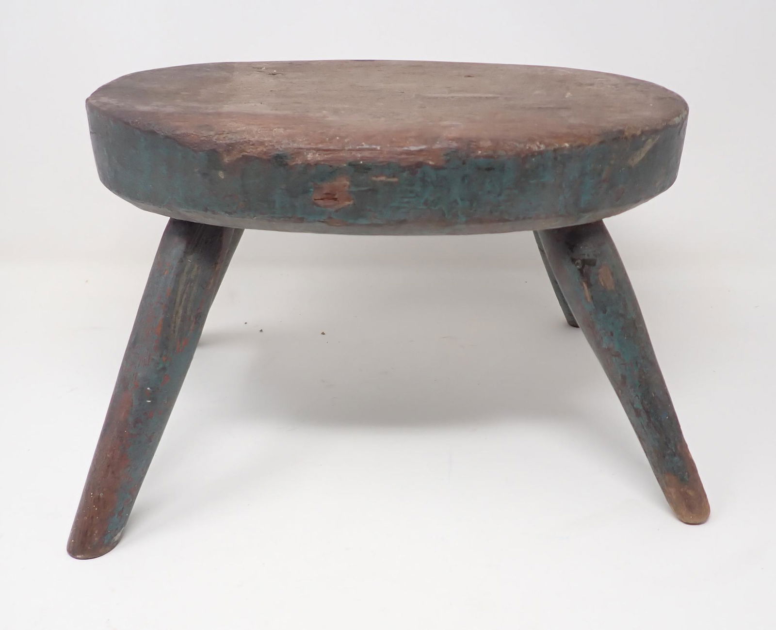 Windsor Foot Stool in Blue Paint (1 of 5)