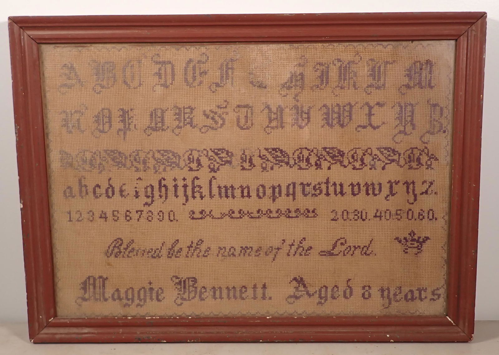 Maggie Bennett Sampler: Approx 19 3/4" x 27 3/4"