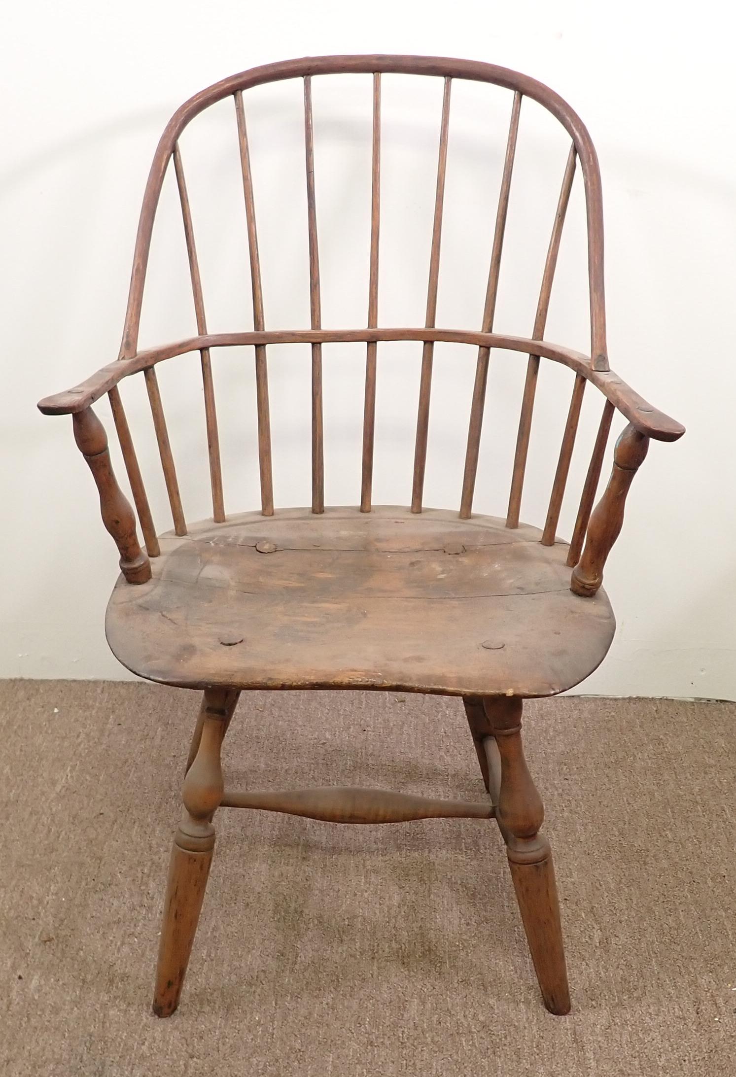 Windsor Arm Chair: Approx 23 1/2" wide, 16" to seat, 14 3/4" deep, and 36" tall. NO SHIPPING