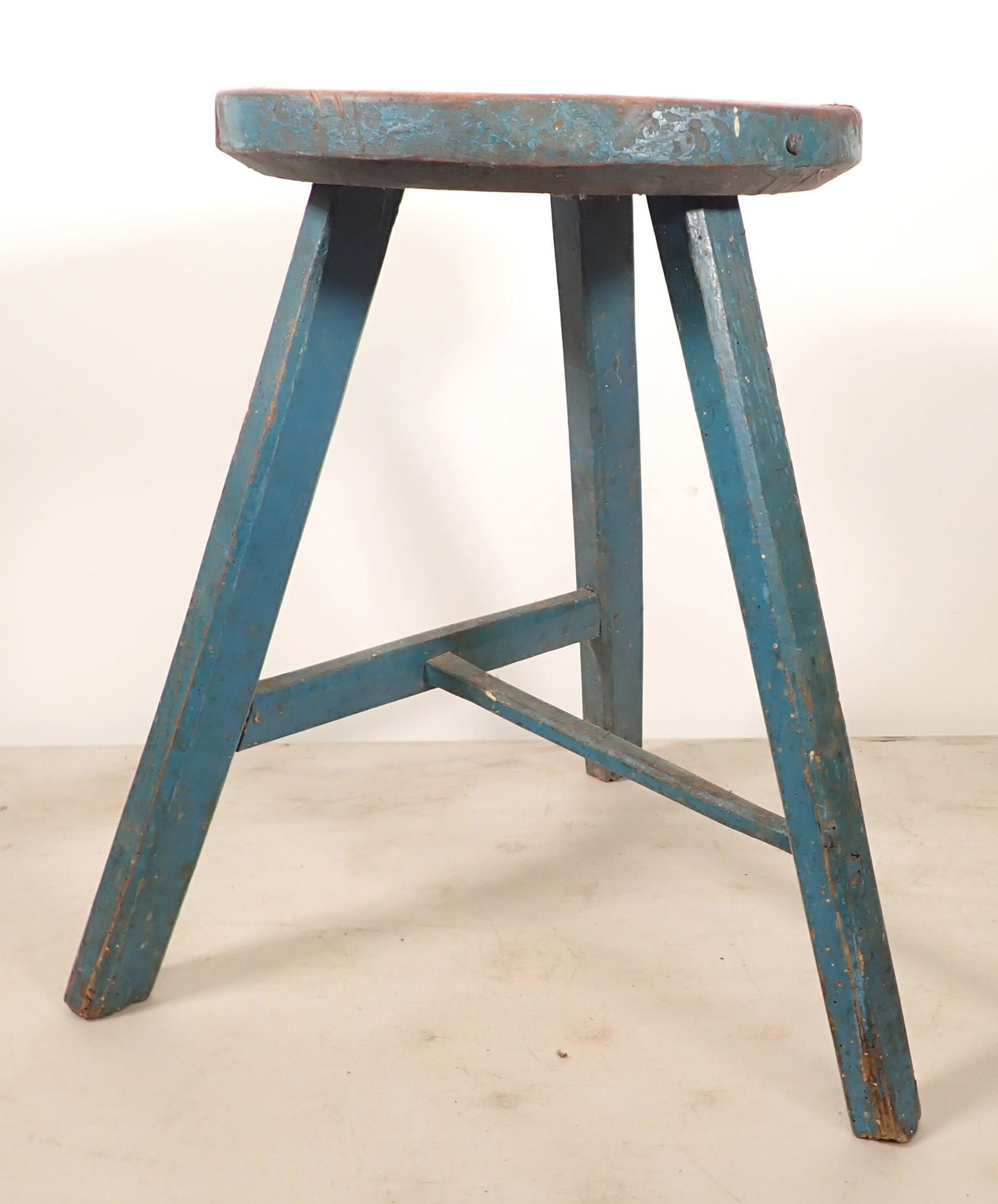 Early Stool in Blue Paint (1 of 7)
