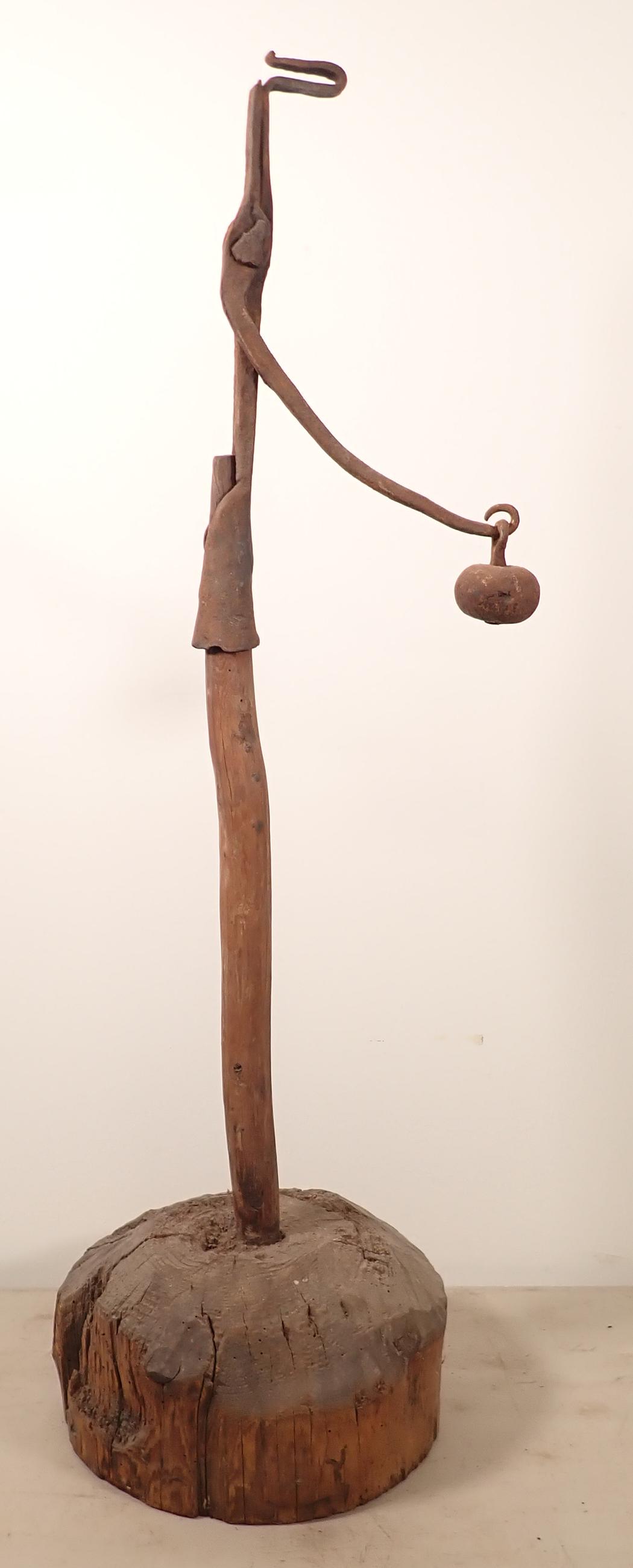 Wood & Wrought Iron Rush Light (1 of 8)