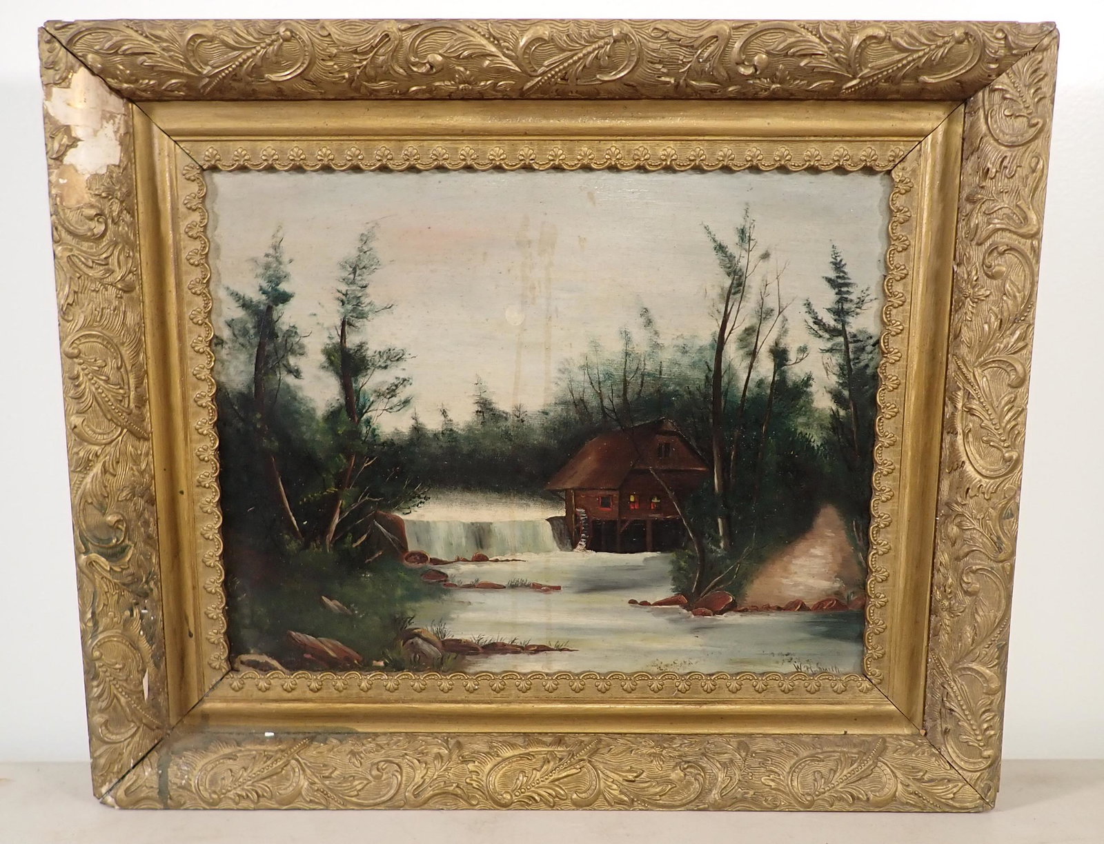 W.R. Smith Mill Oil on Board Painting (1 of 6)