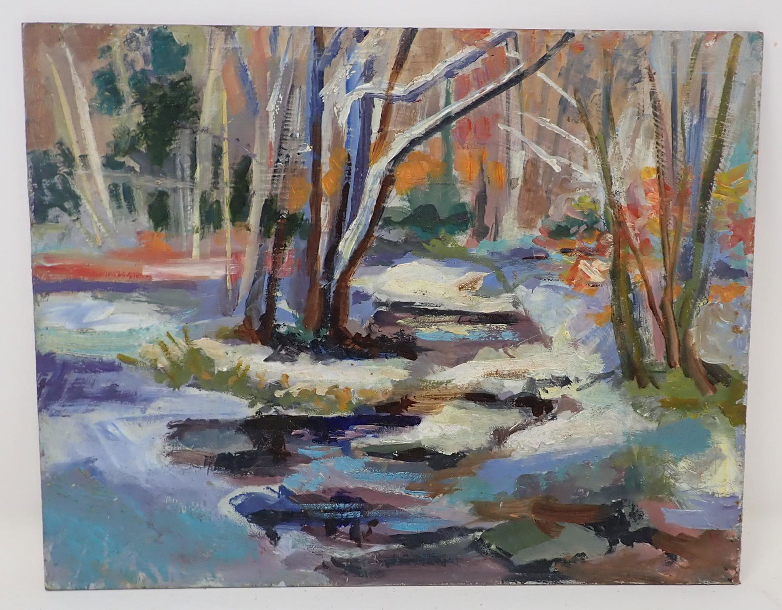 John Reilly Winter Scene Oil Painting (1 of 2)