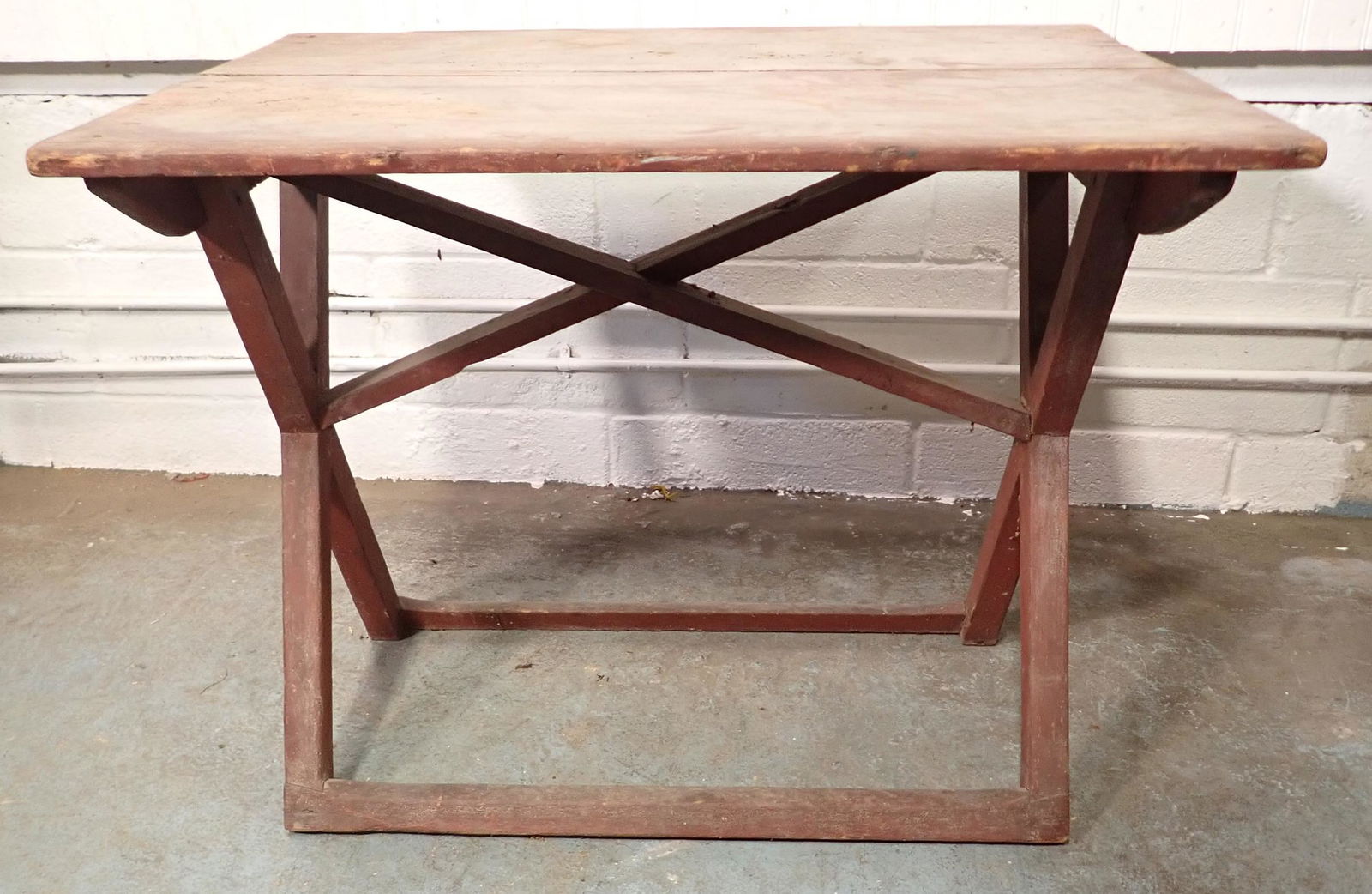 Primitive Table in Red Paint (1 of 6)
