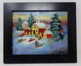 John Reilly Oil on Board Sleigh Riding Painting