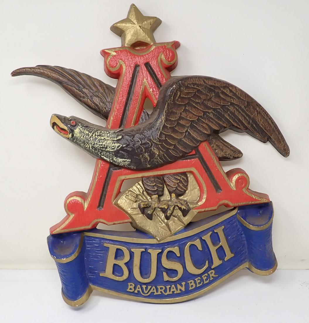 Busch Bavarian Beer Wall Plaque: Approx 16 1/2" x 18"