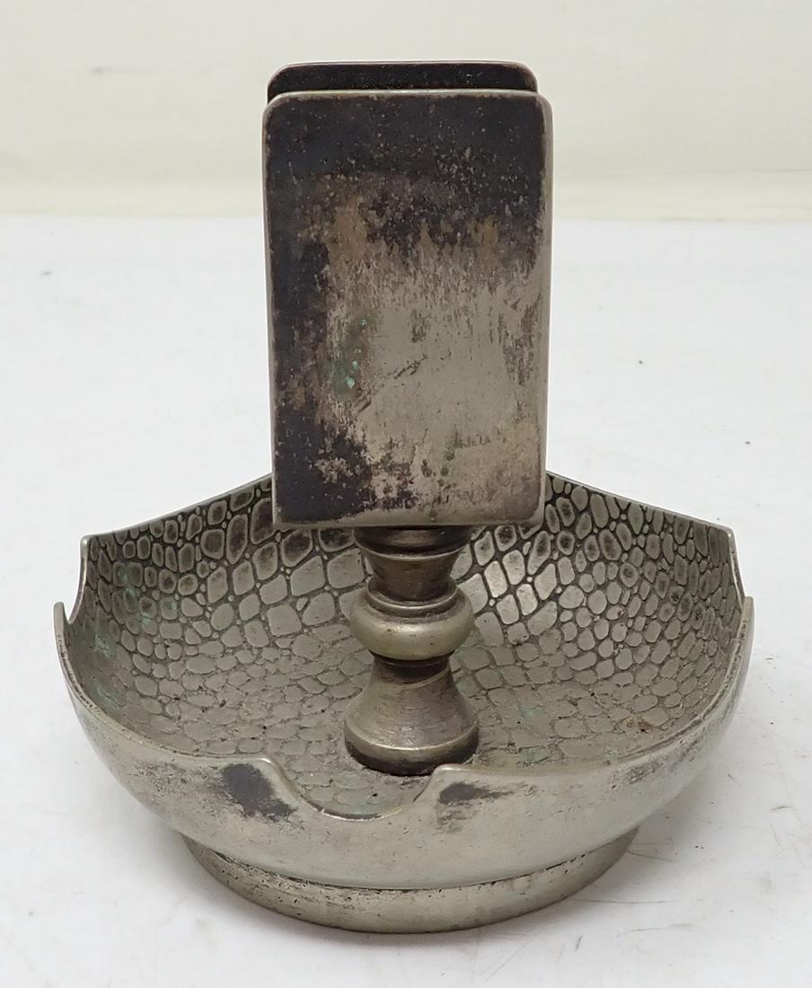 Match Holder / Ashtray: Approx 4" in diameter and 4 1/2" tall