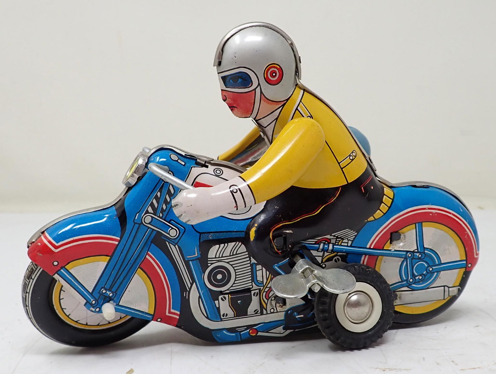 Wind Up Tin Motorcycle w/ Sidecar (1 of 3)