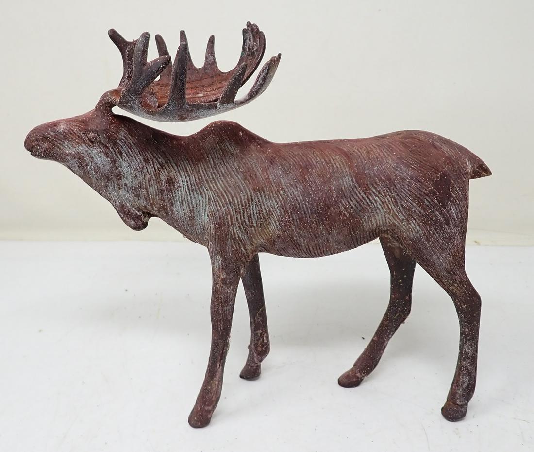 Pot Metal Moose: Approx 9" long and 8 1/4" tall