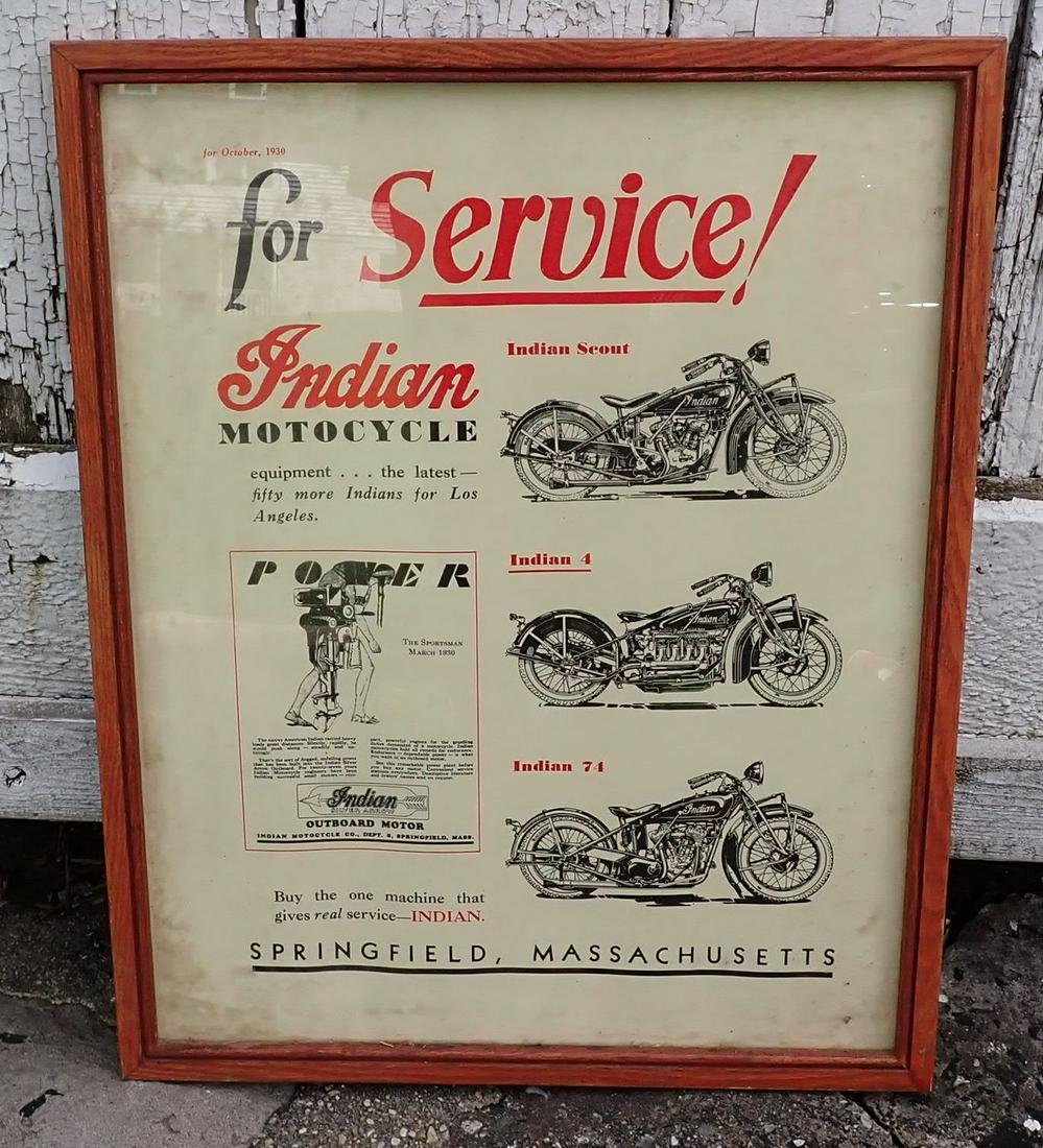 1930 Indian Motocycle & Outboard Poster (1 of 5)