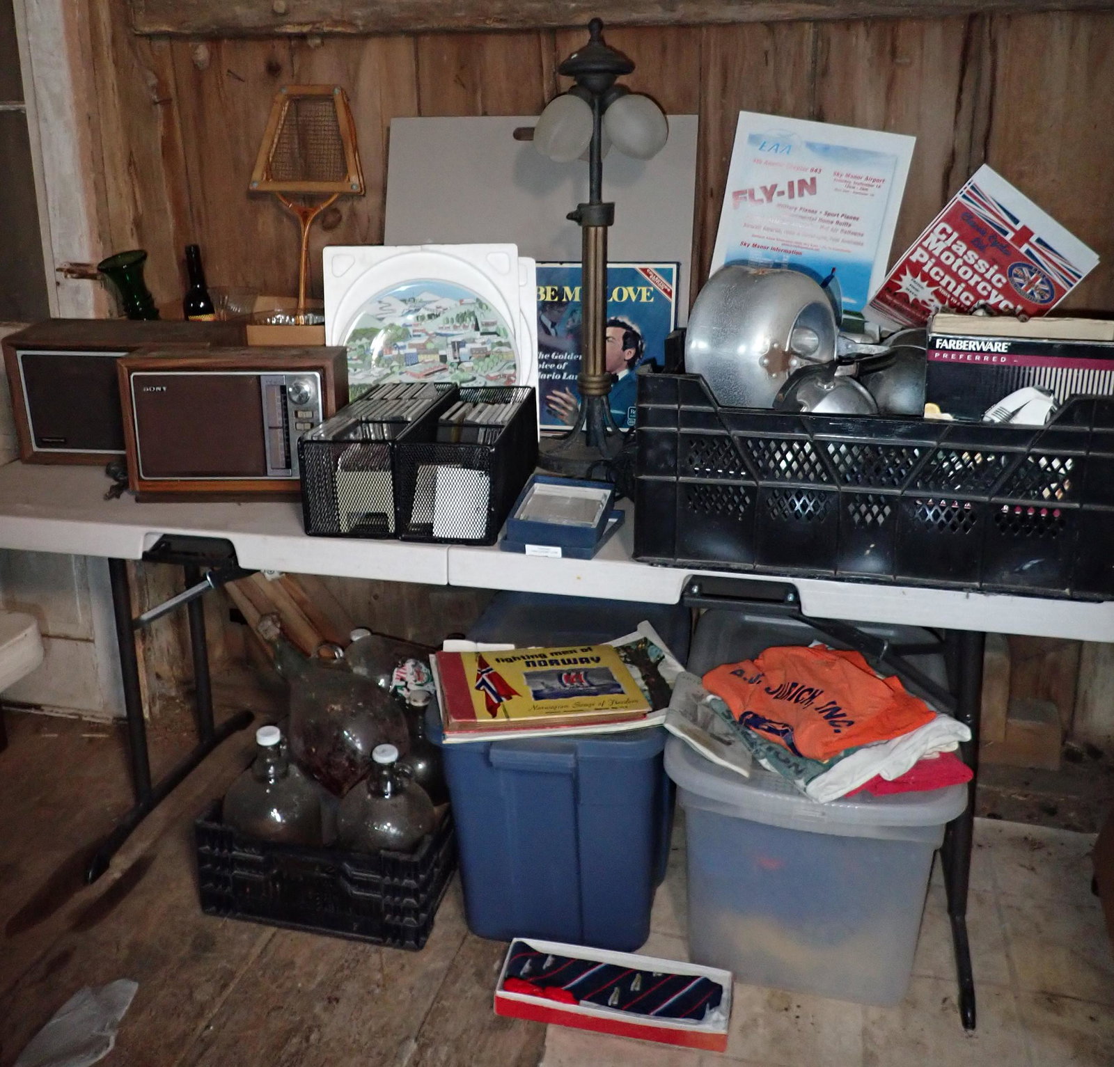 Contents of Table: Lot includes all on and under table. NO SHIPPING ! MUST TAKE ALL !