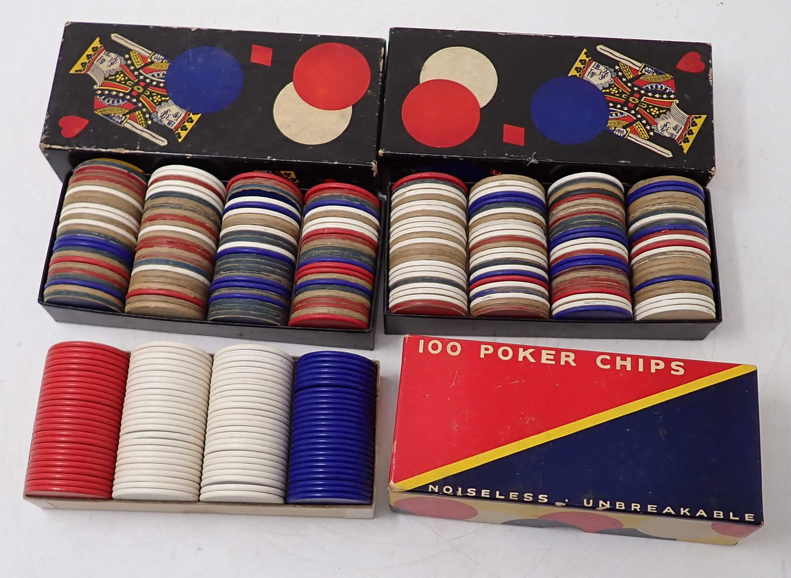 Vintage Dennison's Poker Chips: We do not guarantee they are complete. Sold as pictured
