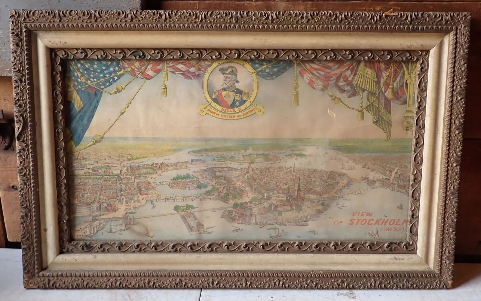 Stockholm Sweden Oscar II Lithograph (1 of 5)