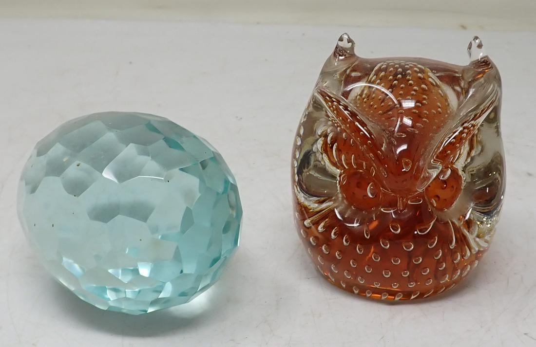 Paperweights incl Owl: Owl is approx 3 1/2" tall