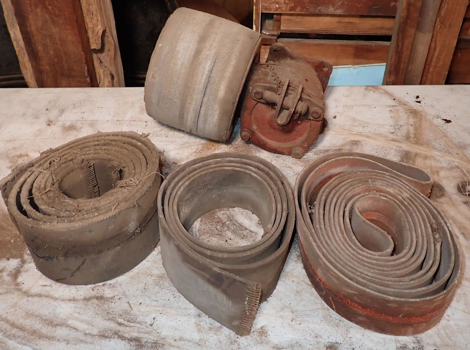 Tractor PTO Belt Pulley: Pulley is approx 6 1/2" wide and 8 1/2" in diameter. NO SHIPPING !