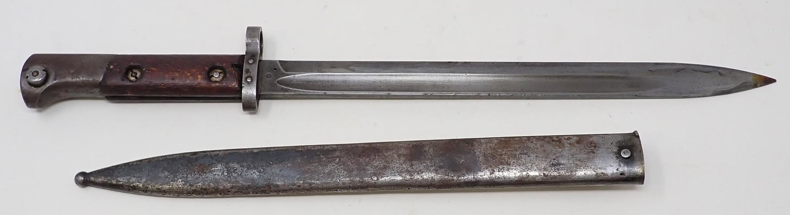 CSZ Bayonet & Scabbard: Bayonet is approx 17" long. Scabbard is marked and Bayonet is not.