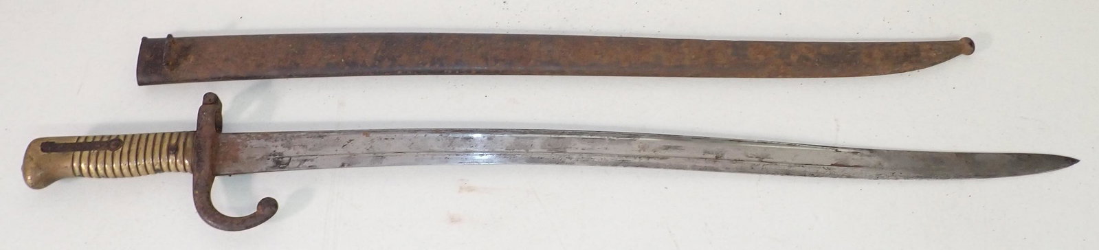 1871 Etienne French Sword Bayonet: Approx 27" long.