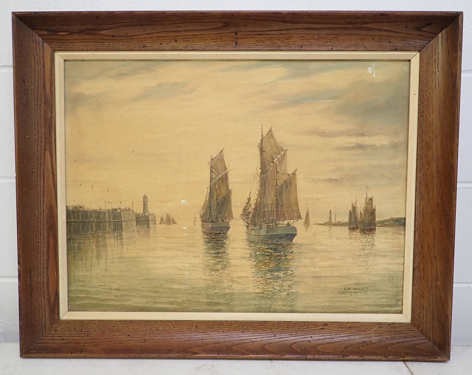 J Arnold Heading Out to Sea Ship Painting (1 of 9)