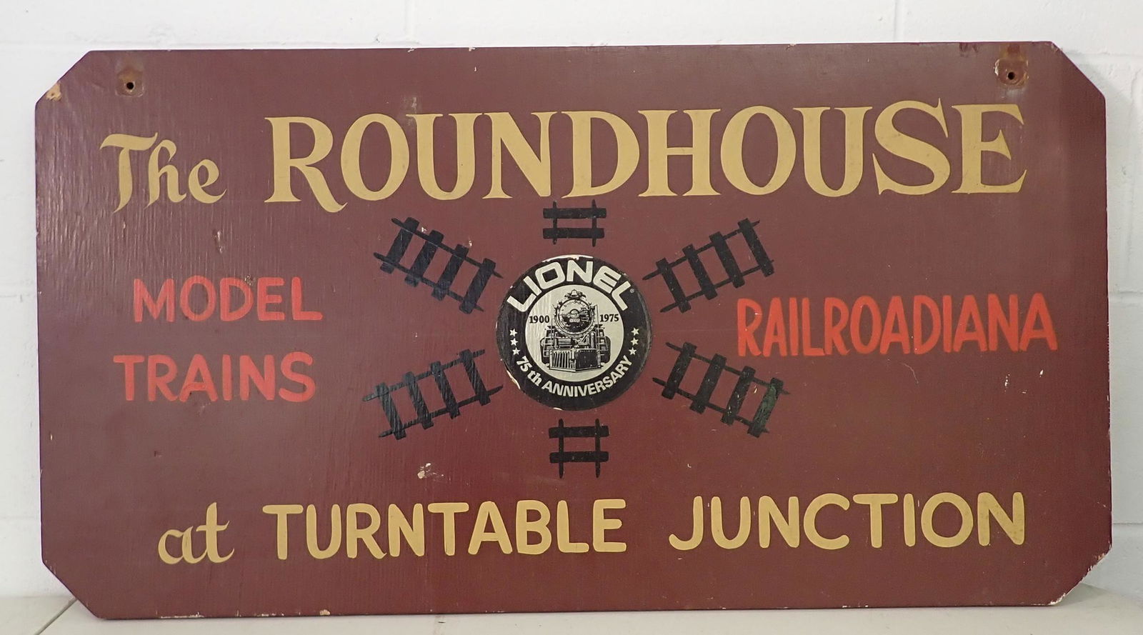 Turntable Junction Roundhouse Wooden Sign (1 of 2)
