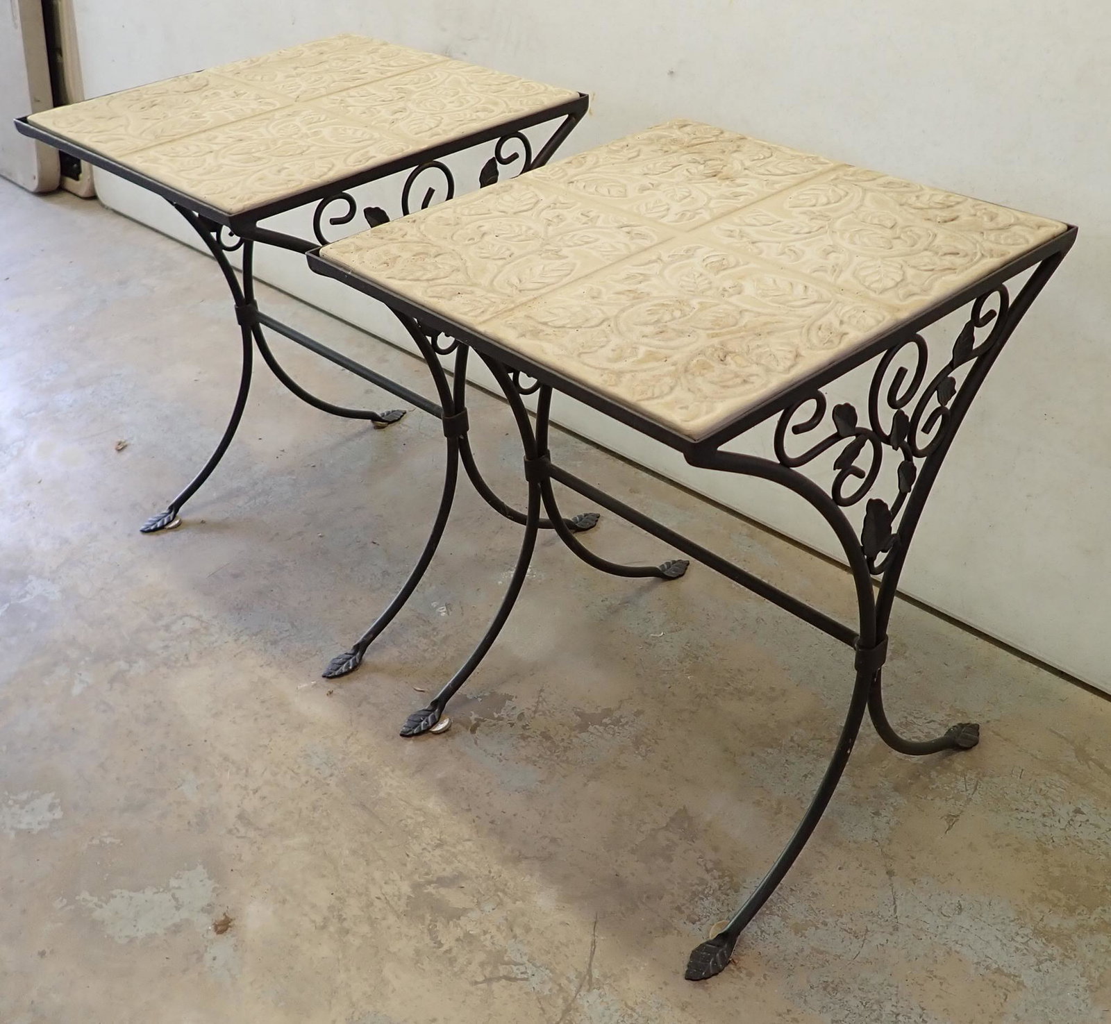 Pair of Longaberger Tables: Approx 17" x 17" x 21 1/4" tall. NO SHIPPING