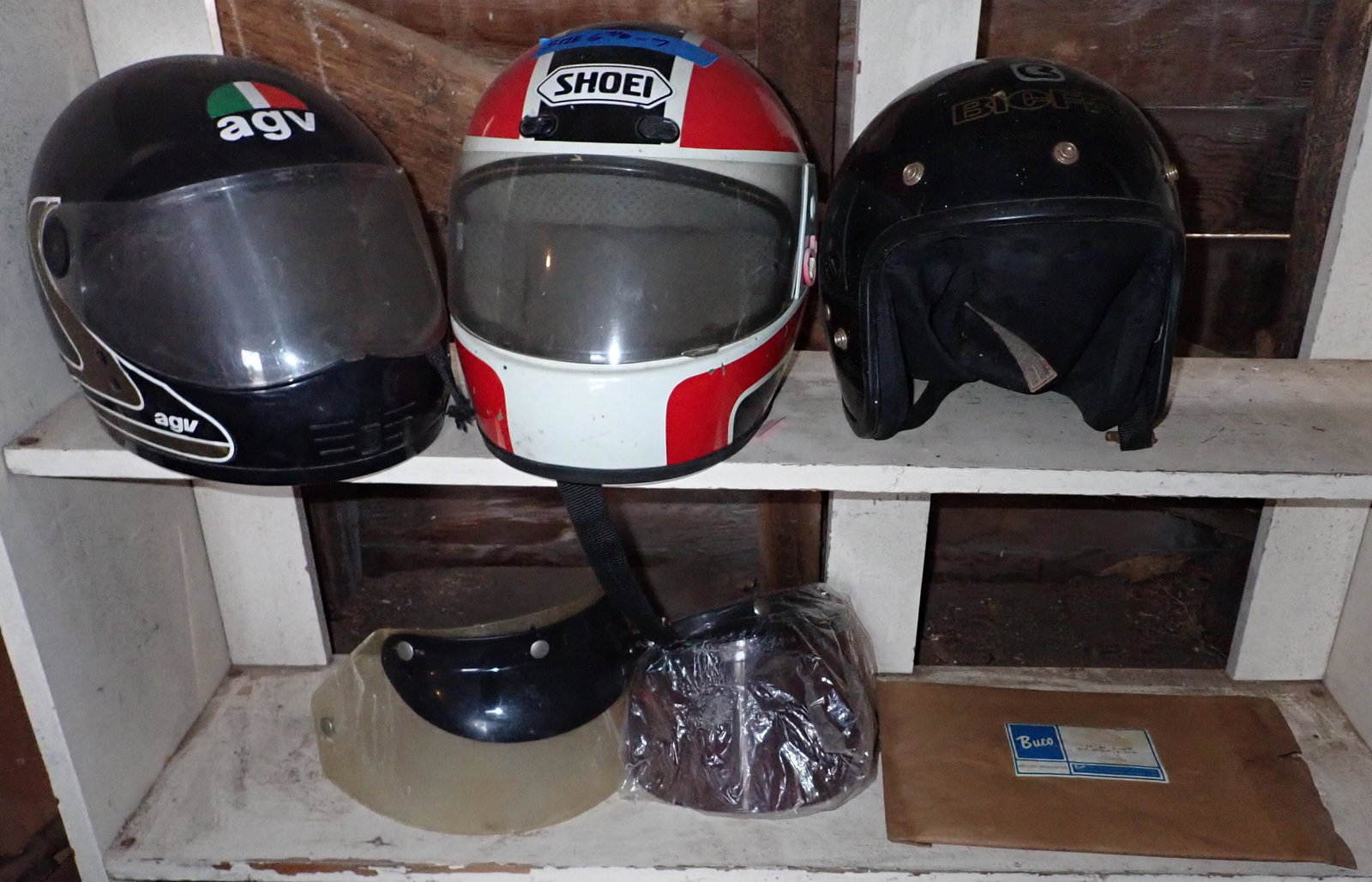 3 Motorcycle Helmets Shields Buco Replacement Window: NO shipping !