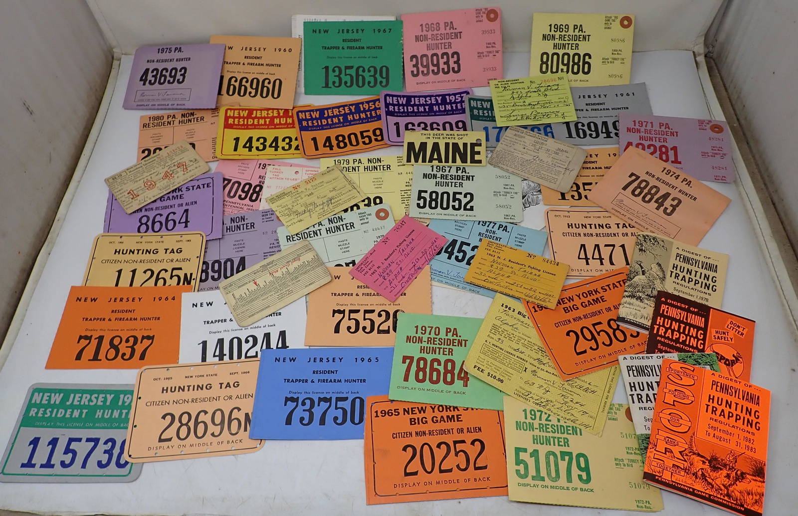 Ny Nj Pa & Misc Hunting Licenses Auction