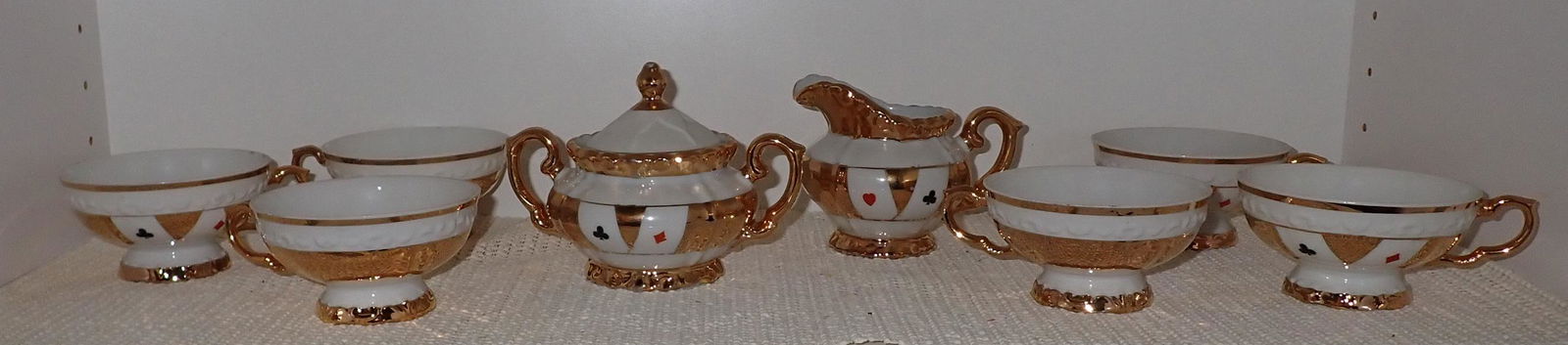 Bavaria Creamer Sugar Tea Cups: Sugar is approx 4 1/4" tall.