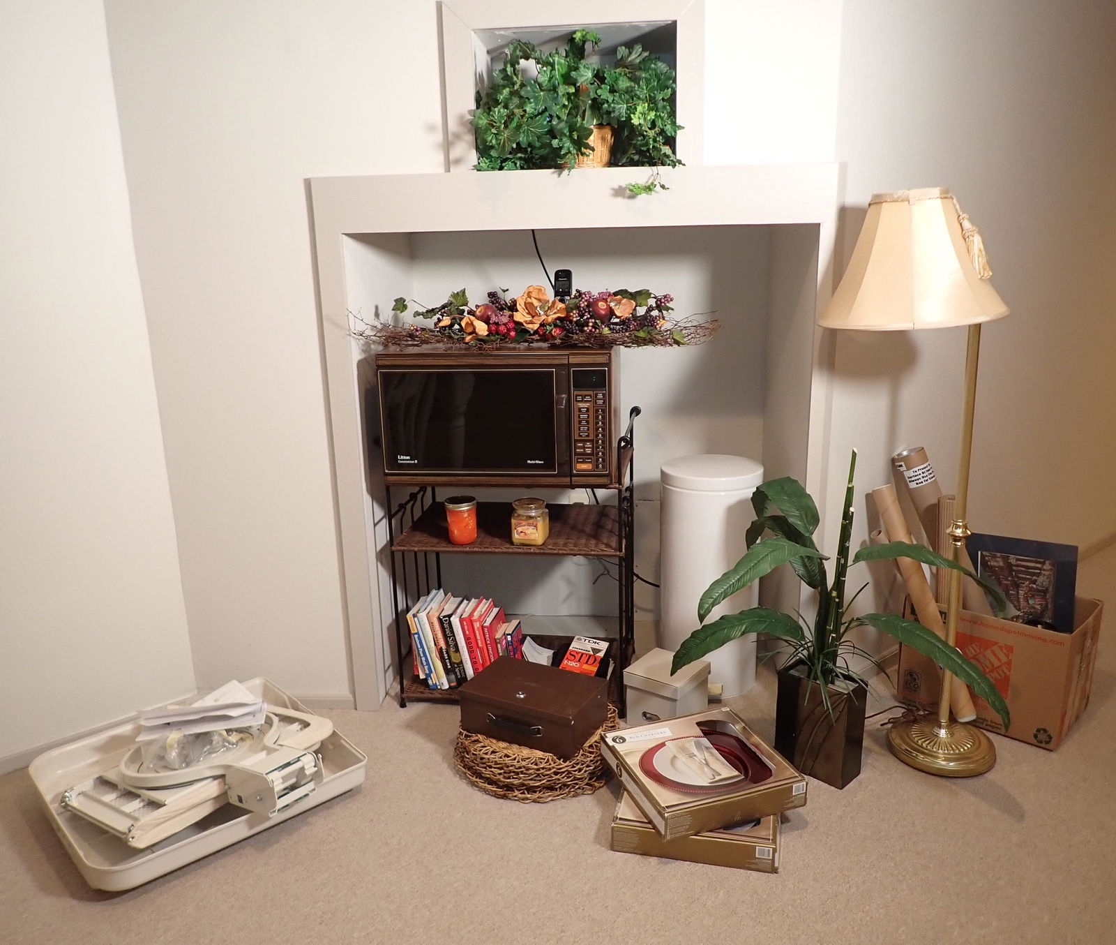 Floor Lamp Books Security Box & Misc (1 of 7)