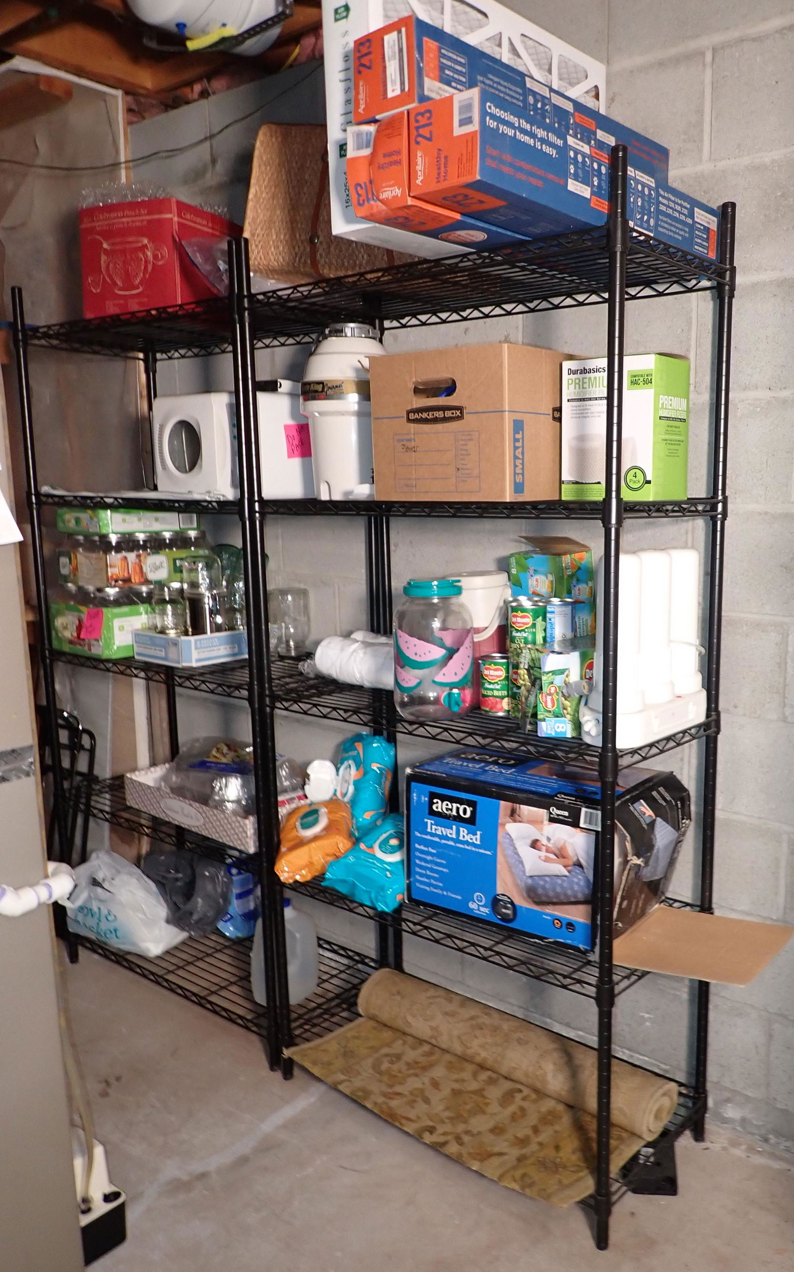 2 Black Wire Shelving Units & Contents (1 of 9)