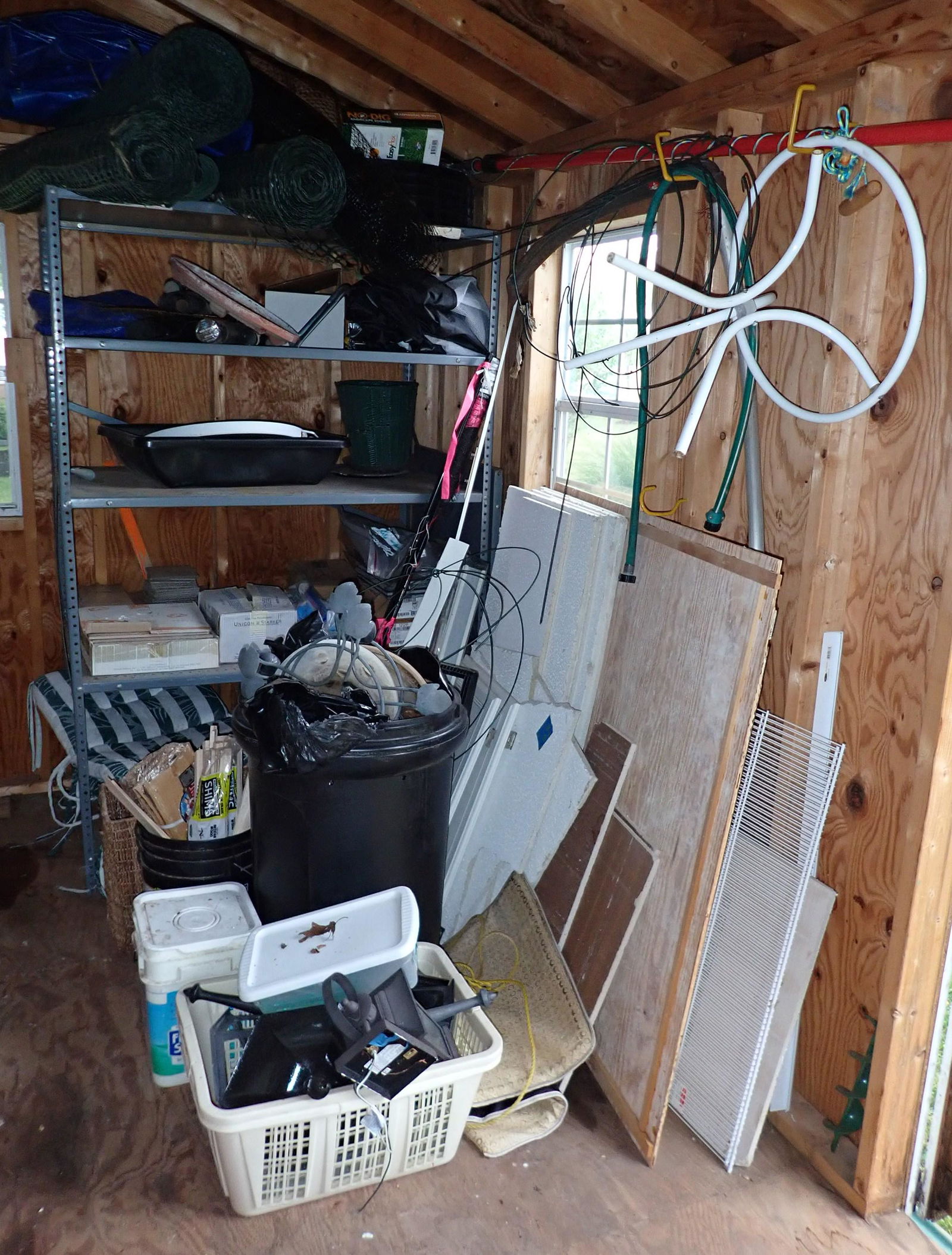 Fence Shelving Unit Partial Shed Contents (1 of 6)