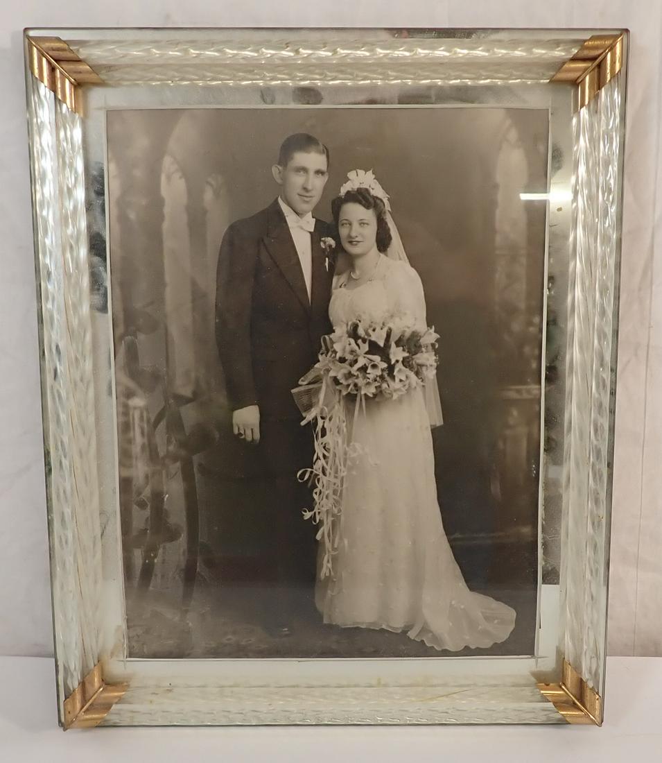 Glass & Brass Mirrored Picture Frame (1 of 3)