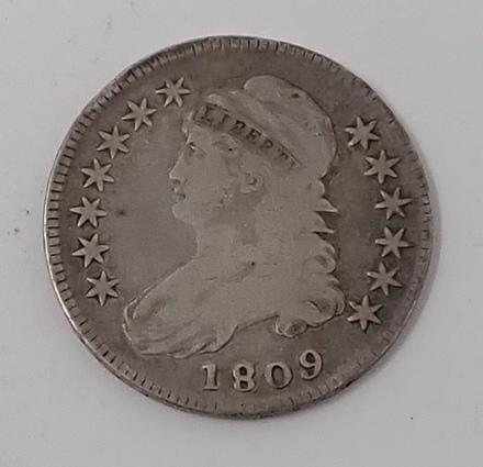 1809 50 Cent Piece Coin: Half Dollar US Coin