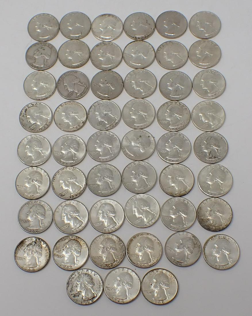 (51) 1960 Washington Silver Quarters (1 of 6)