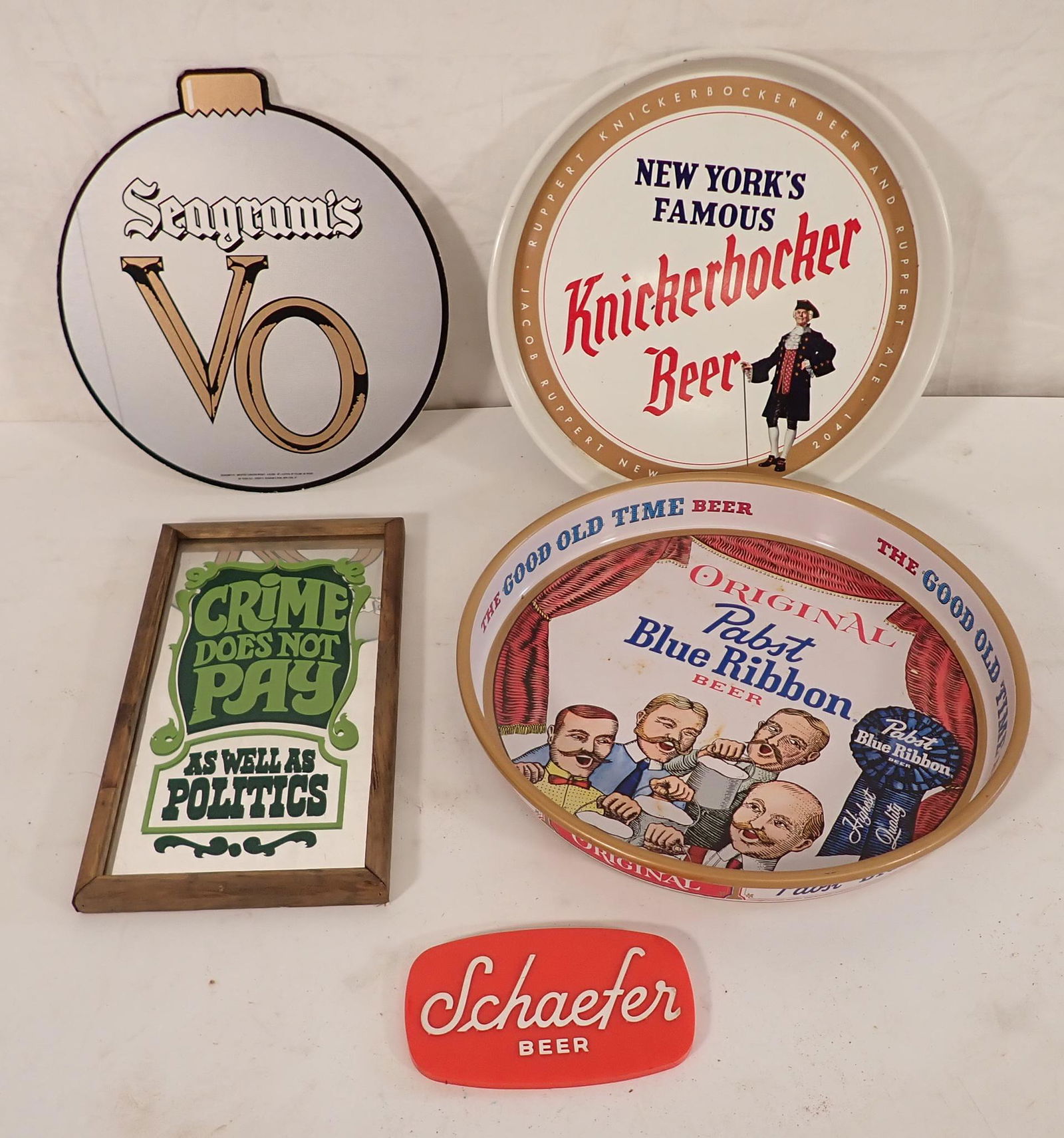 Pabst Knickerbocker Beer Trays Schaefer Sign (1 of 4)