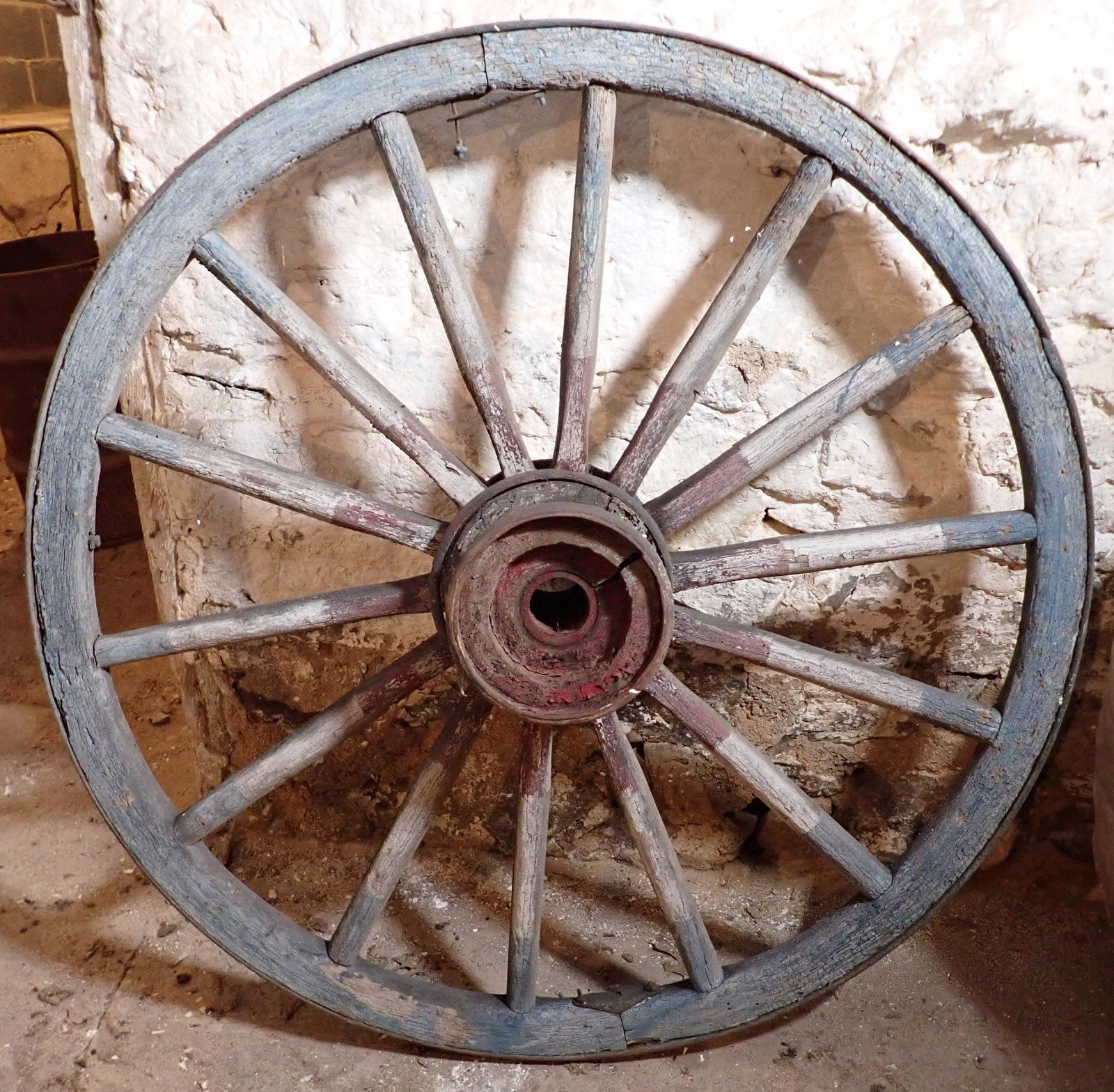 Wagon Wheel in Blue Paint (1 of 3)