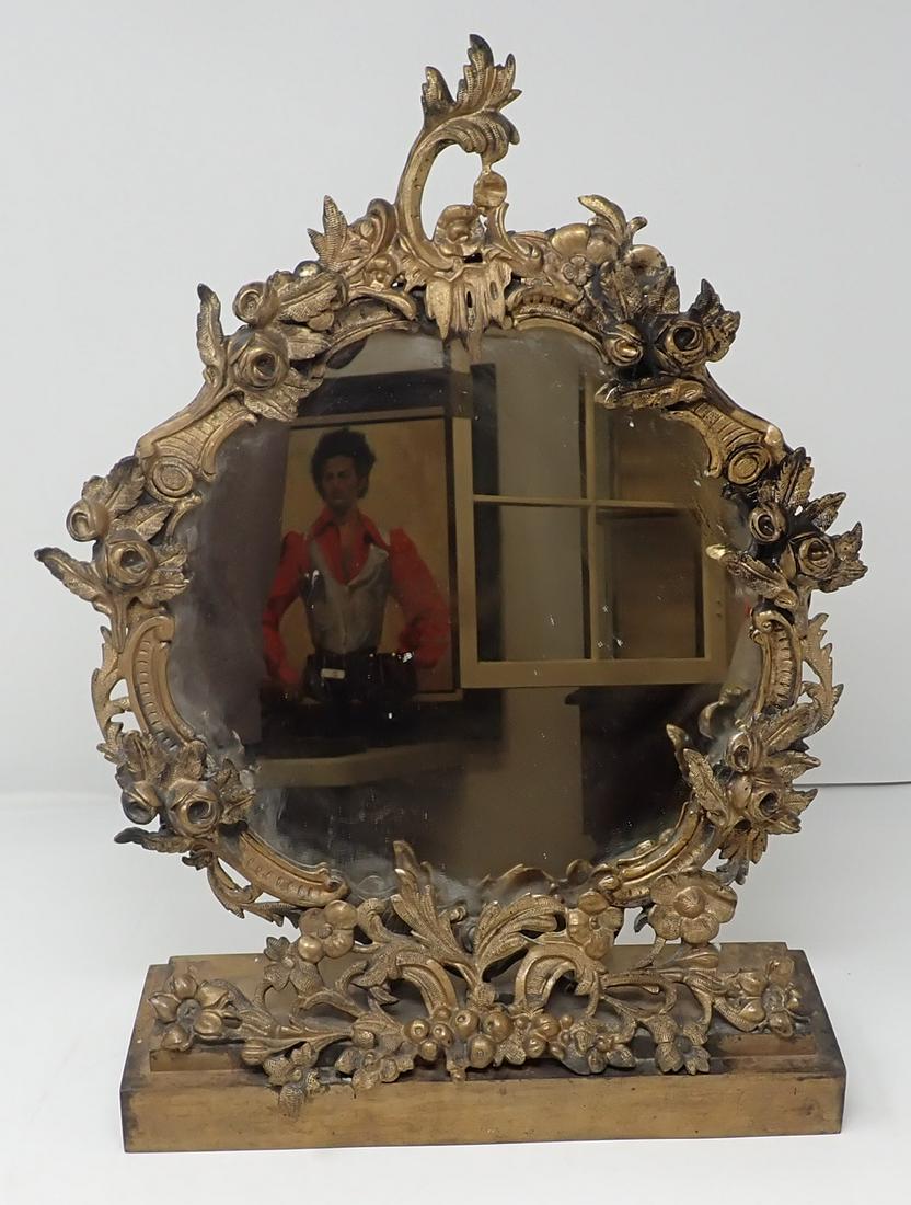 Brass Ornate Decorated Mirror (1 of 6)