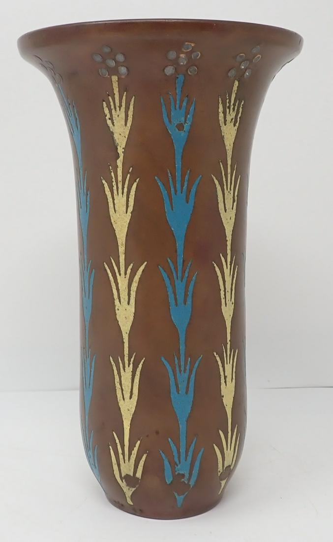 Arts & Crafts Enameled Copper Vase (1 of 10)