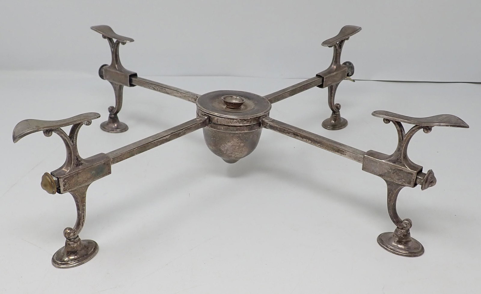 Silverplate Pot Warmer Stand (1 of 4)