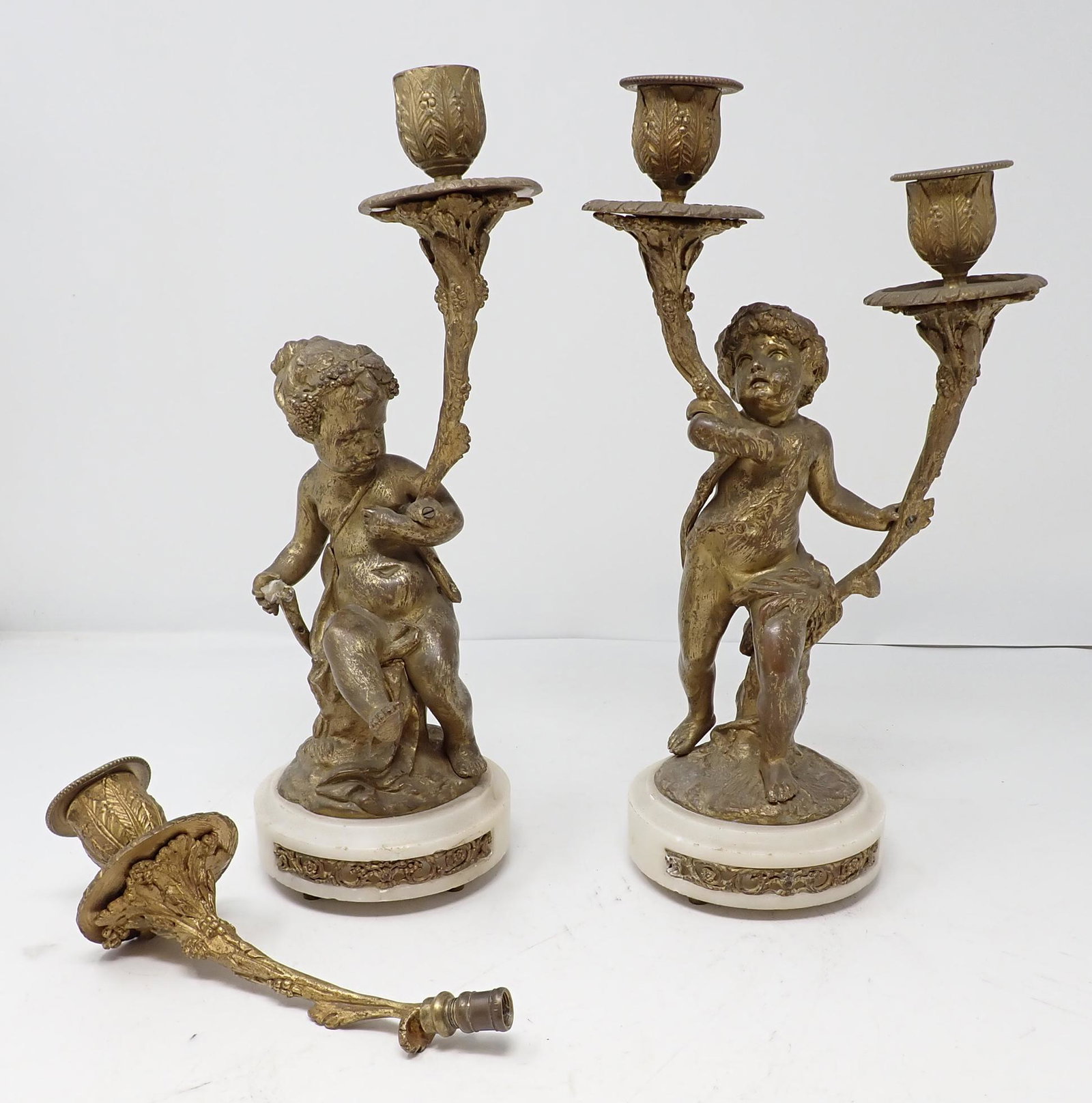 Pair of Brass Cherub Candle Holders (1 of 6)