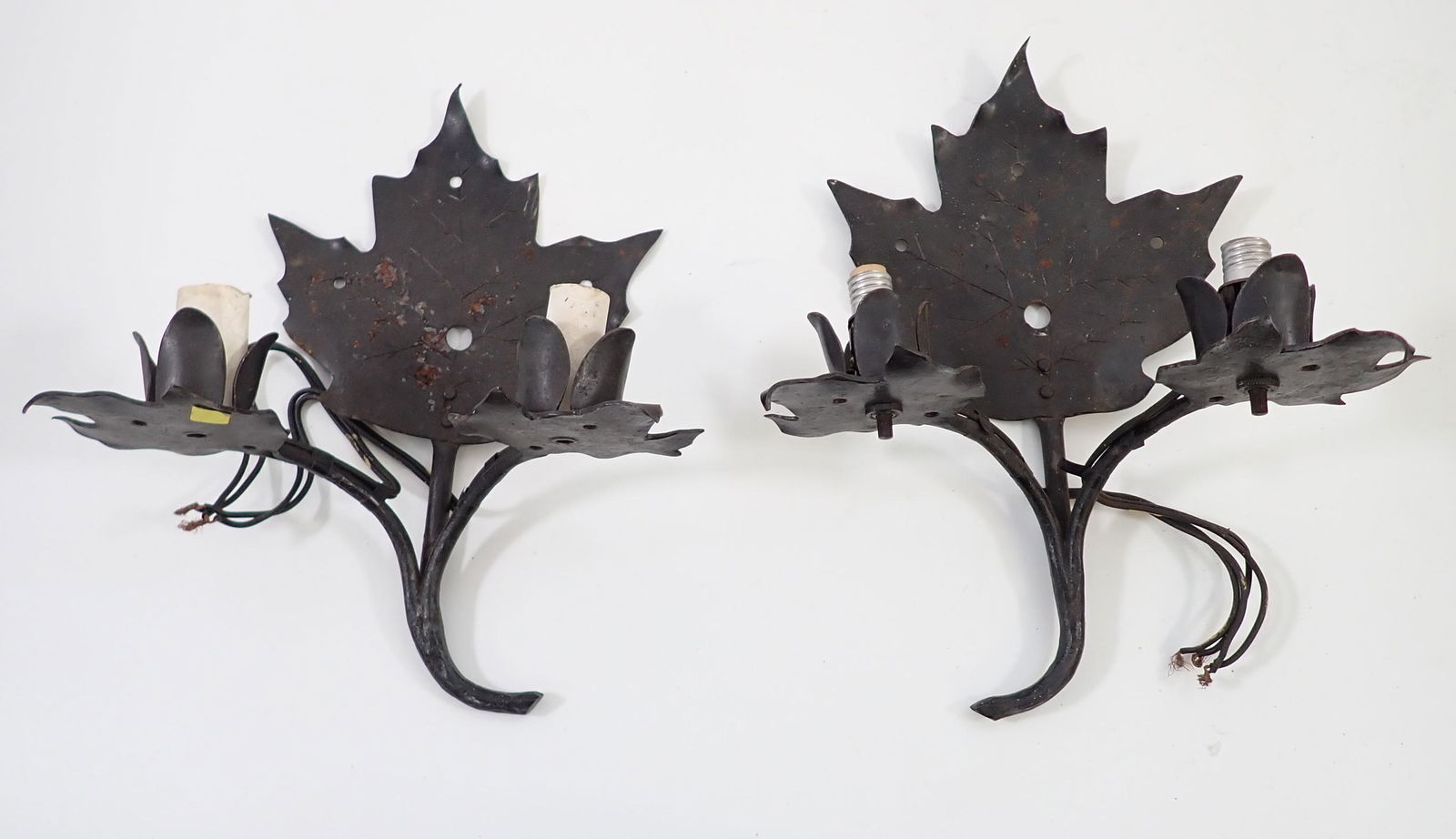 Iron Leaf Wall Sconces (1 of 5)
