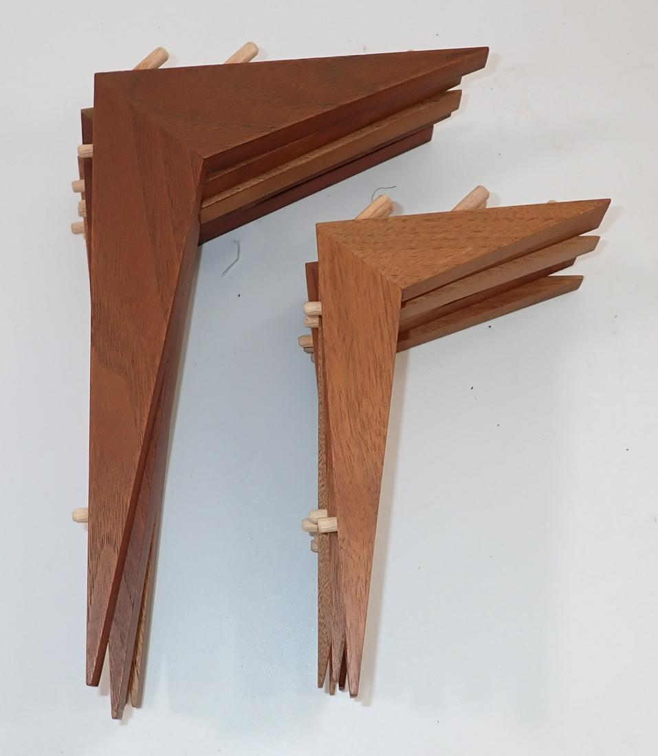 12 Mid Century Modern Shelf Brackets: There are (6) 11 1/2" x 7 3/4" and (6) 8 1/4" x 5 3/8"