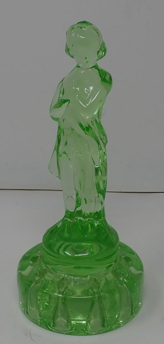 Cambridge Glass Nude Flower Frog: 9" tall