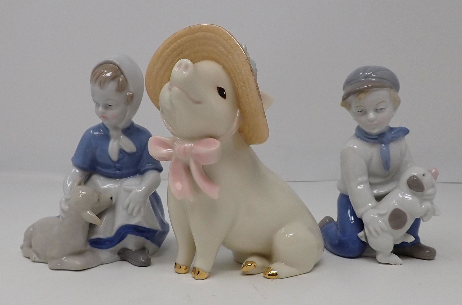 Lamb & Pig Figurines incl Lenox (1 of 2)
