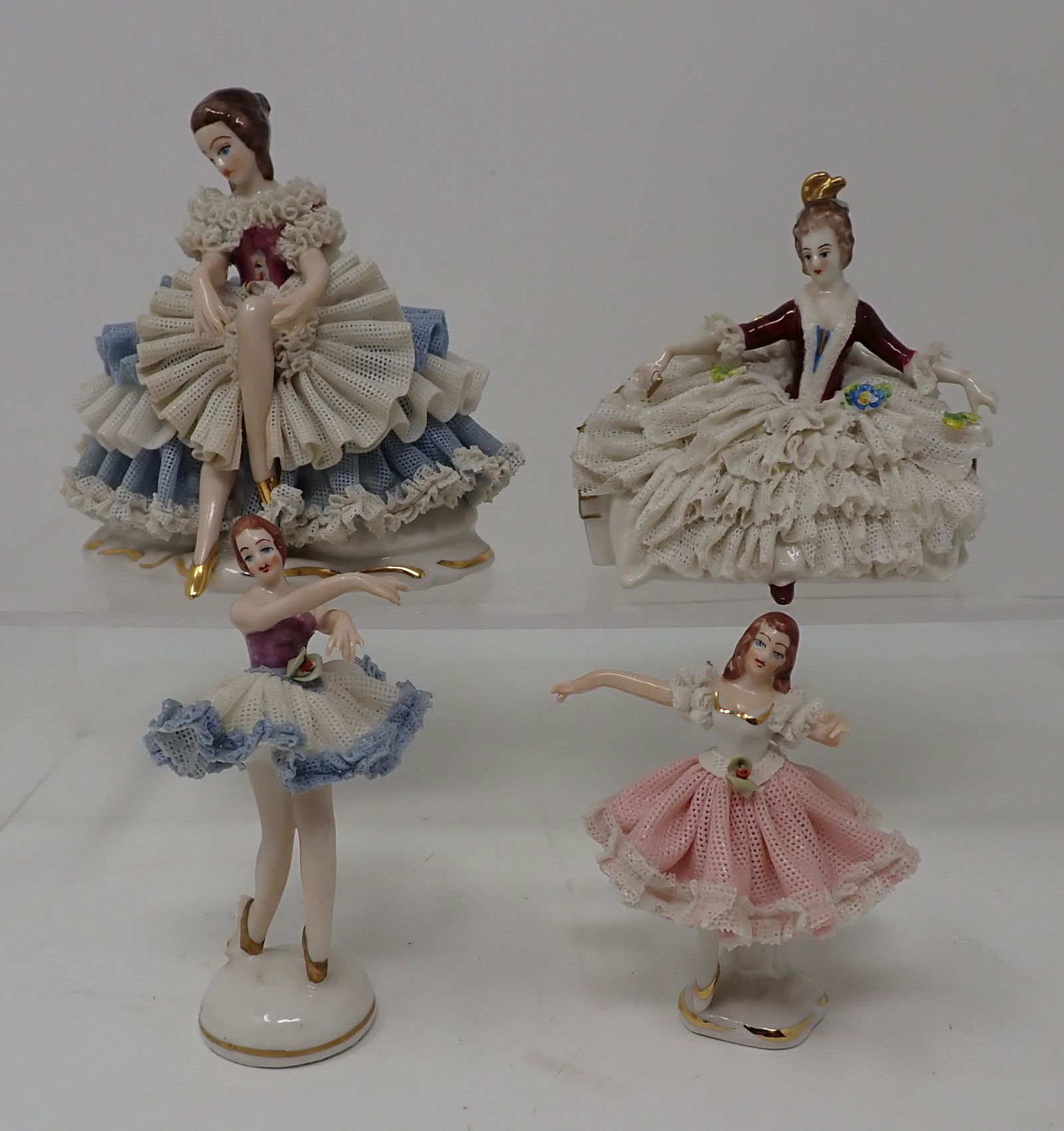 Dresden Lace Victorian Figurines (1 of 5)