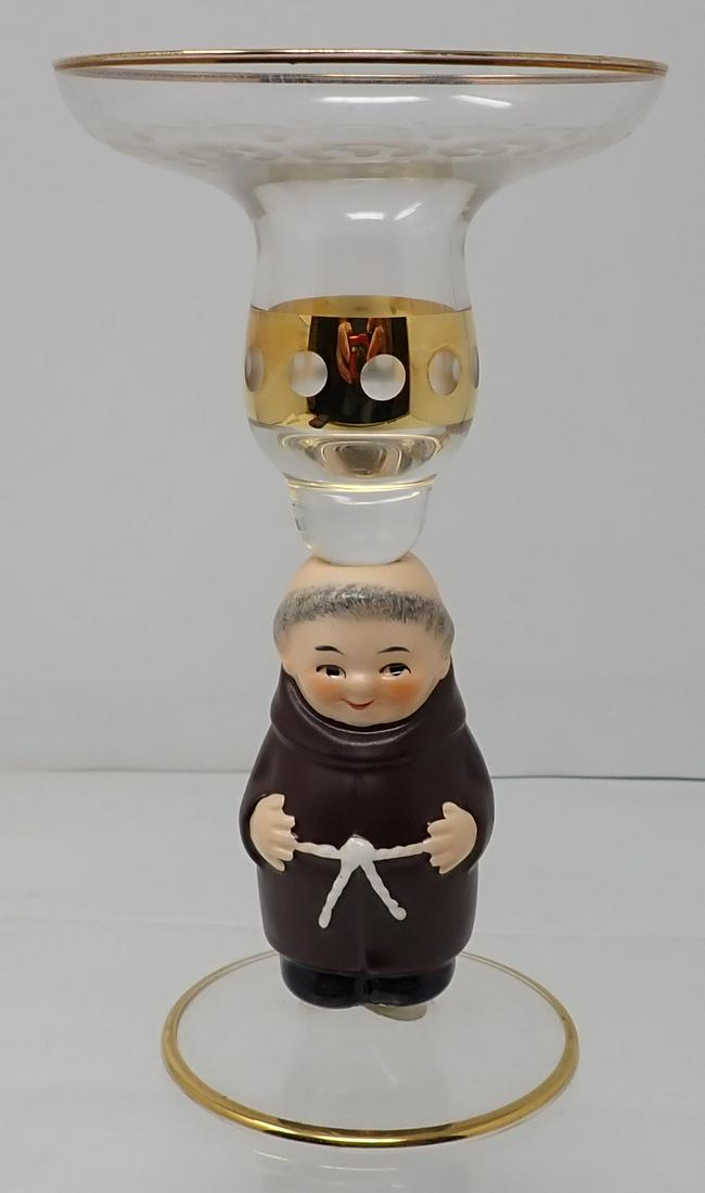 Goebel Monk Wine Cordial: Approx 6 1/4" tall and 3 1/2" in diameter