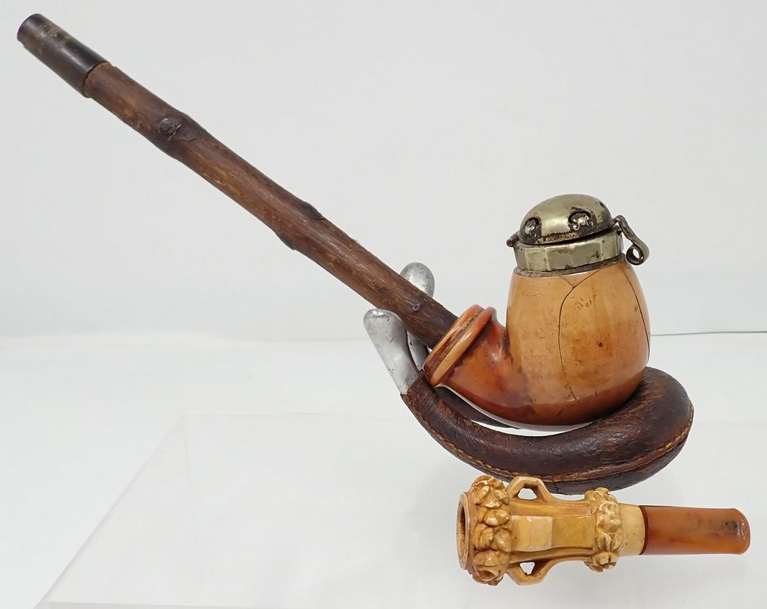 Pipes & Leather Wrapped Pipe Stand (1 of 4)