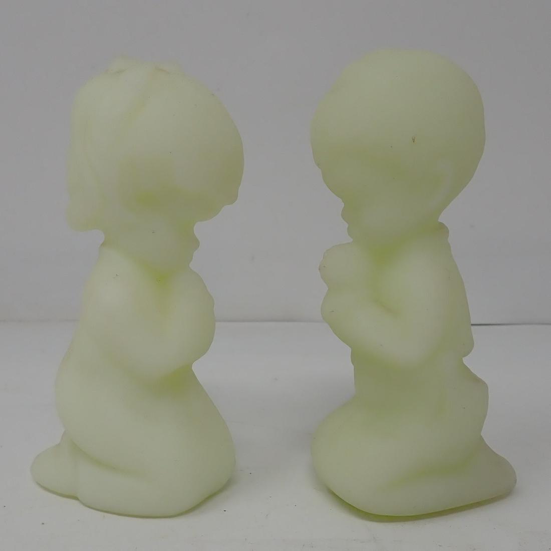 Fenton Praying Boy & Girl: Approx 4" tall.