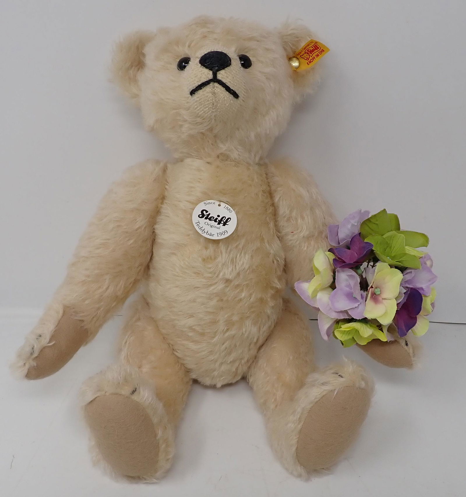 Steiff Jointed Teddy Bear w/ Noisemaker (1 of 1)
