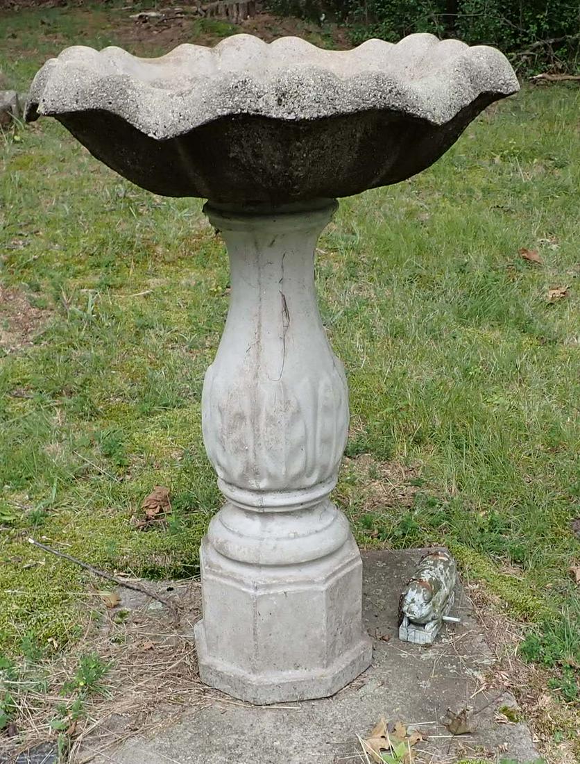 Concrete Bird Bath (1 of 4)