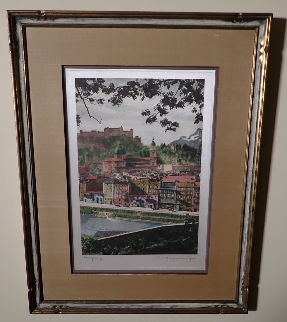 Signed Hand Colored Litho (1 of 4)